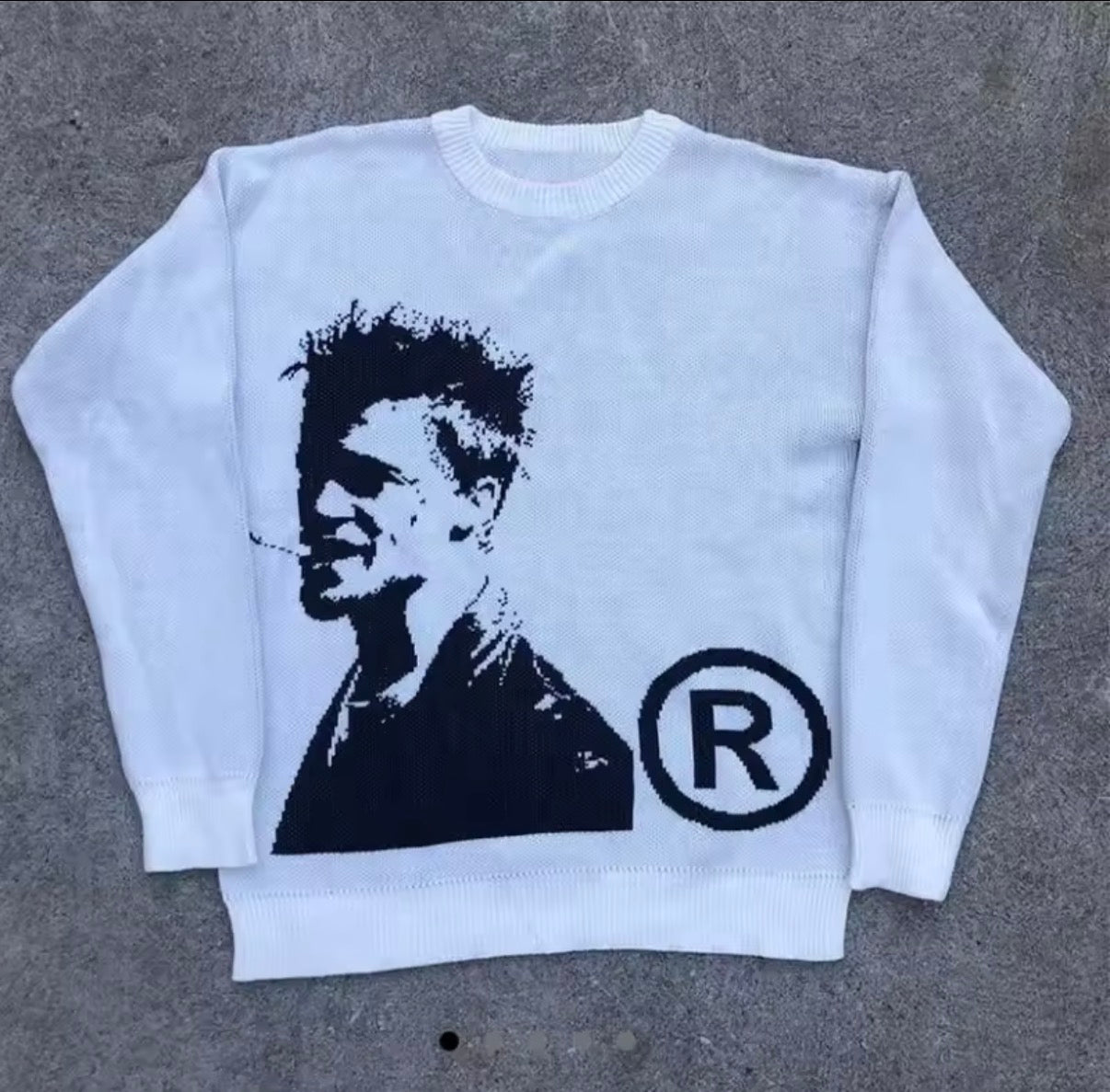 레트로 자수 스웨터