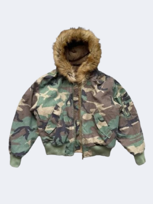카모 퍼 후디 자켓
