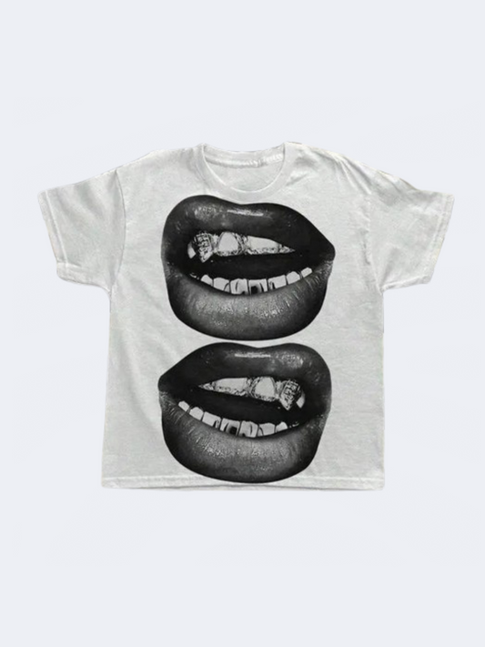 입술 프린팅 티셔츠